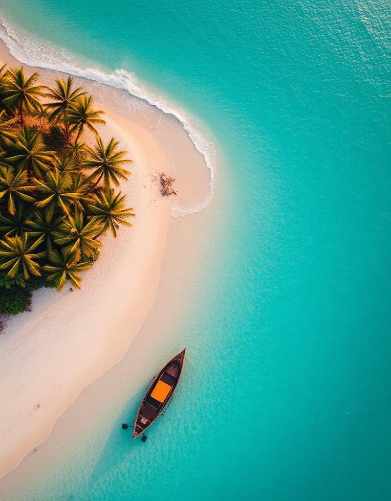 Aerial view of Sri Lanka coastline